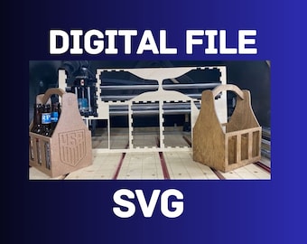 CNC Beer Caddy File. CNC. Beer Caddy. Beer Carrier. Beverage Carrier. Gift. Grad Gift. Fathers Day Gift. Bar Tool. Beer Holder