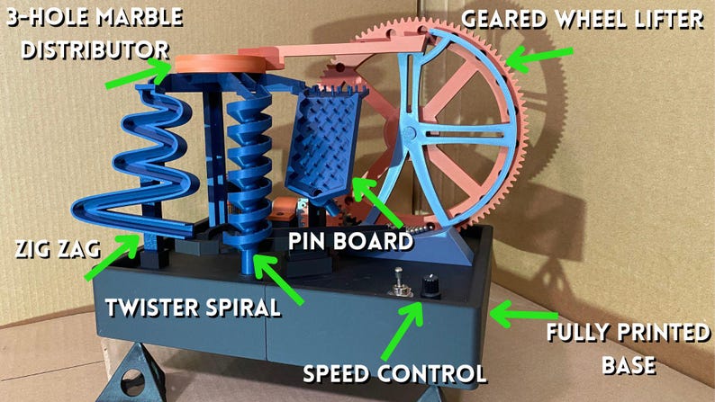 Random Marble Machine Distributor 3D Printed Marble Machine - Etsy