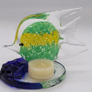 Partylite Art Glass Fish Tealight Holder