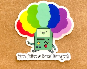 BMO Hard Burger clear sticker