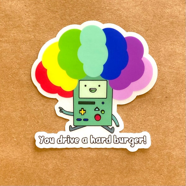 BMO Hard Burger clear sticker