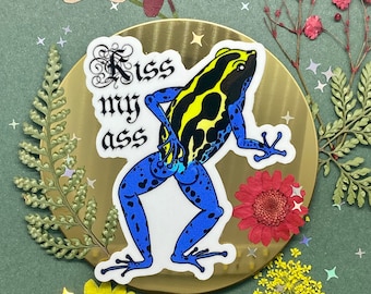 Frog sticker Kiss My Ass Poison Dart Frog