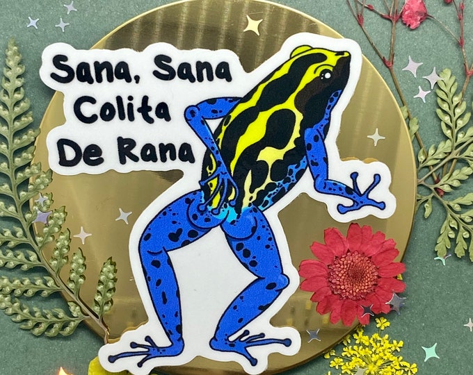 Frog sticker sana sana colita de rana
