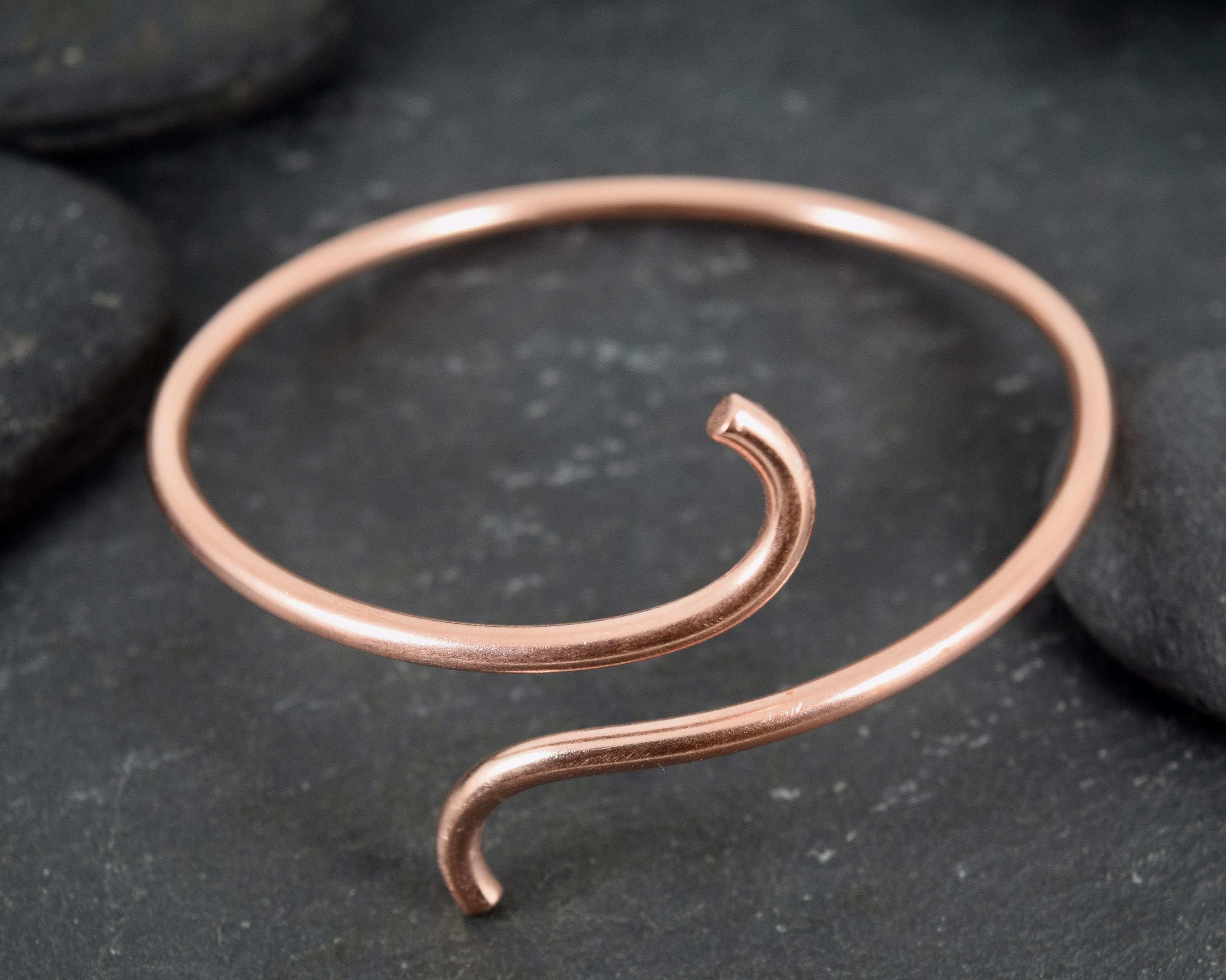 Raw Copper Wire Bangle Simple Minimalist Bangle Raw Copper Etsy UK