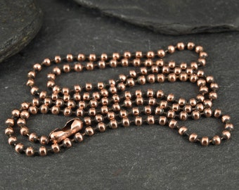 Solid Antiqued Copper Ball Chain