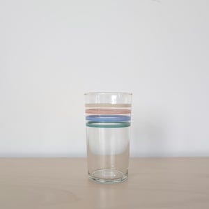 Petalware MacBeth Evans Pastel Bands Juice Glass 4.5&quot;