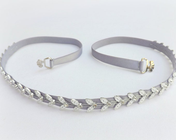 thin silver belt