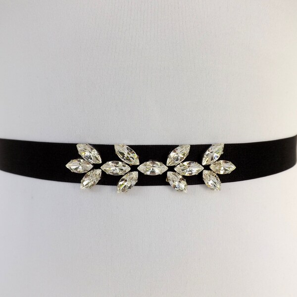 Crystal-Embellished Double Belt - Black main image 1
