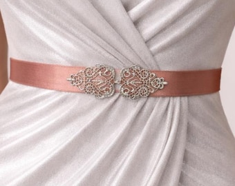 Ladies Skinny Pink Leather Belt for Dress 1.5 Cm Women Belt With Silver  Buckle Real Leather Belt - Etsy