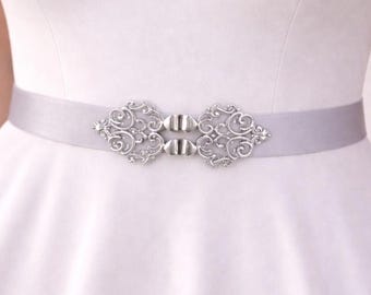 Cintura elastica in argento con chiusura in filigrana