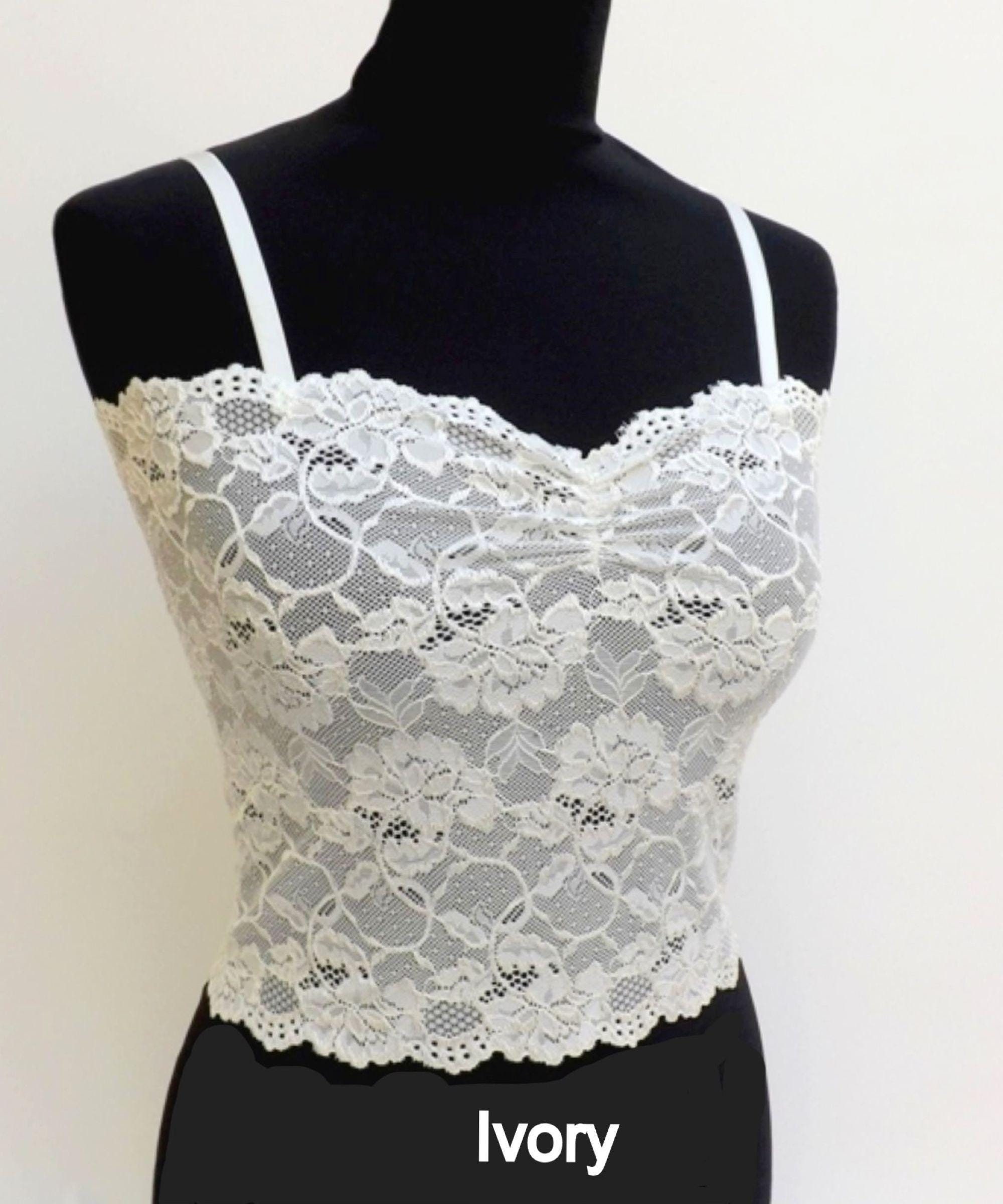 Ivory See Through Elastic Lace Tank Top Camisole - Etsy