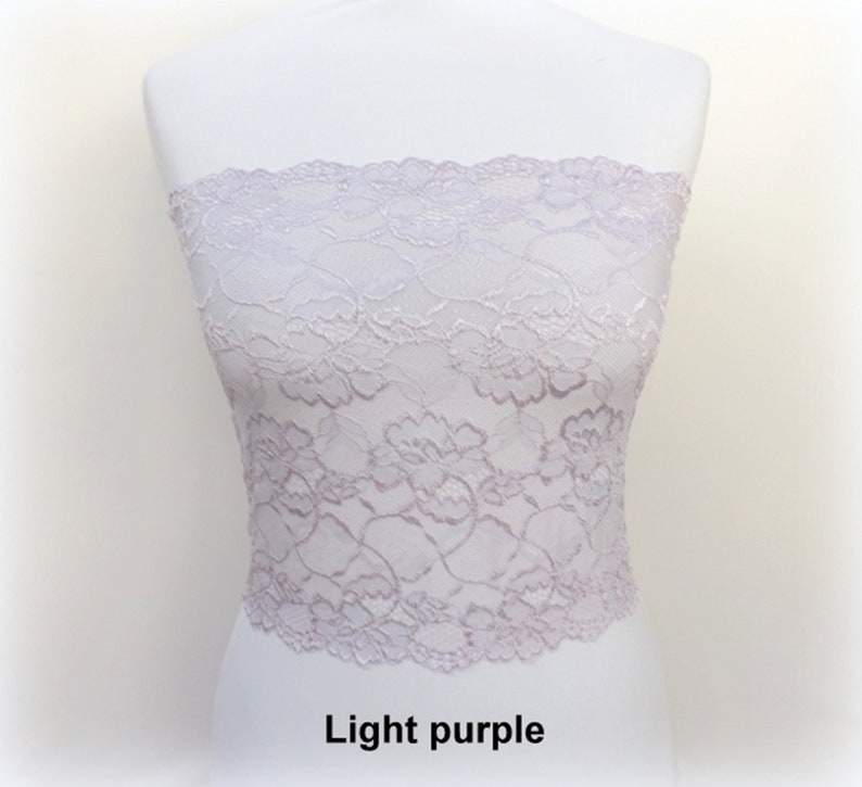 Gold see through elastic lace bandeau tube top bustier