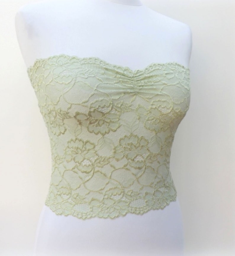 Lace Tube Hollow Backless See-through Strap Top