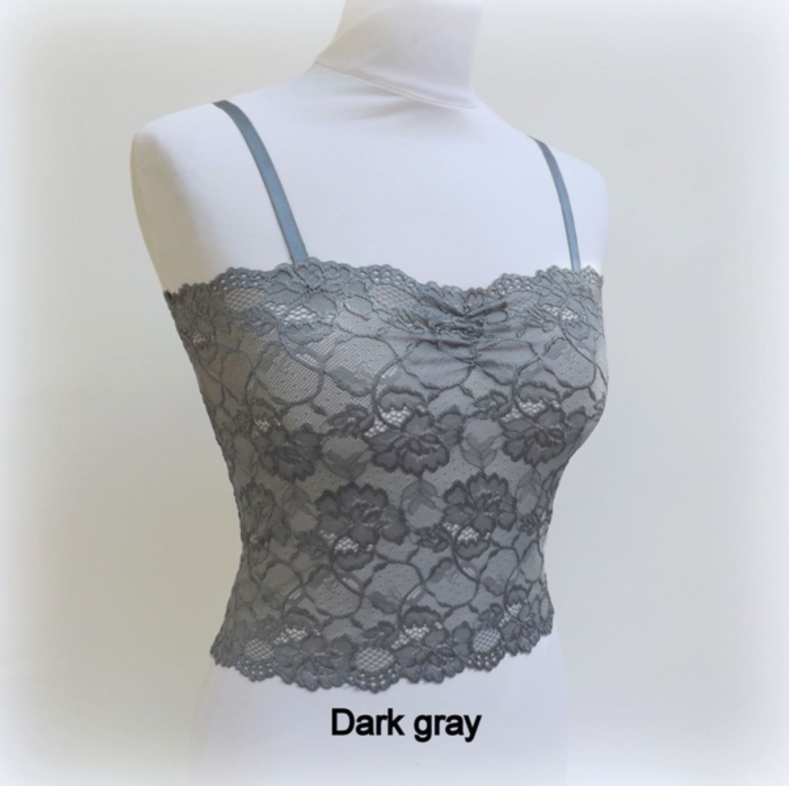 Gold See Through Elastic Lace Tank Top Camisole Etsy