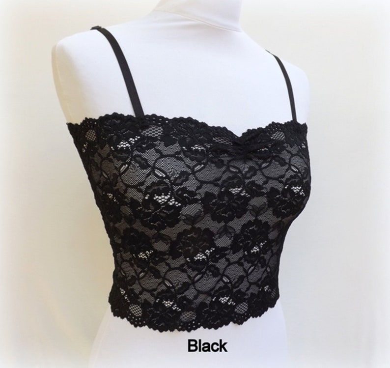 Navy blue lace tank top camisole elastic lace cami Etsy