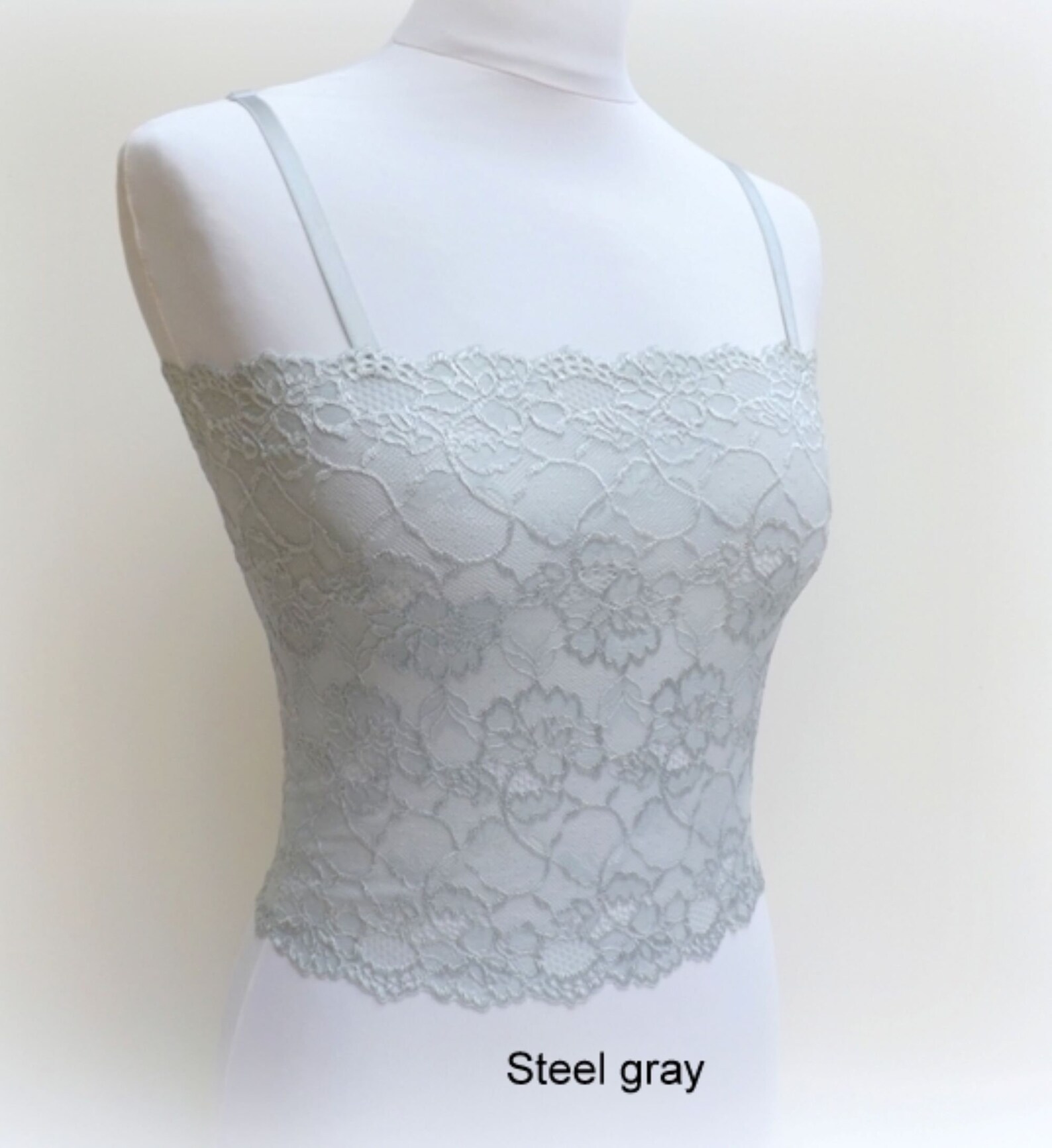 Light Blue See Through Elastic Lace Tank Top Camisole Etsy