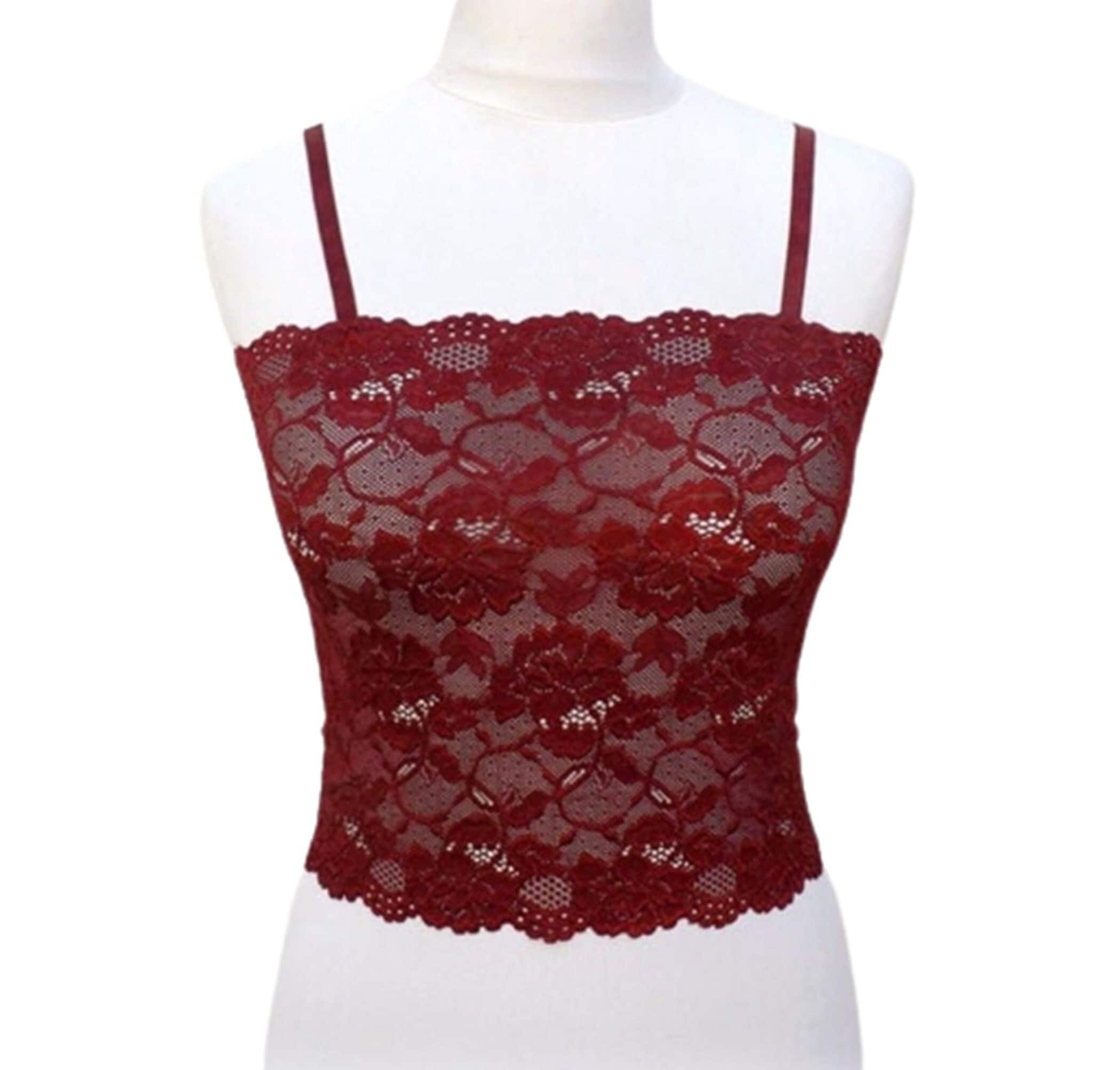 Burgundy See Through Elastic Lace Tank Top Camisole - Etsy Burgundy See Through Elastic Lace Tank Top Camisole - Etsy