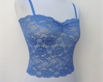 【新品】LE CIEL BLEU Lace Up Back Cami TOP Solid Casual Long Cami Top with Wide Lace Trim S ~ L | eBay
