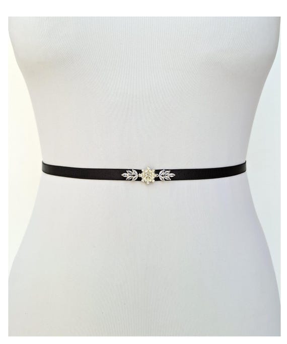 thin black dress belt Uptown Black Dress Belt | Nickel-Free | Professional main image 0