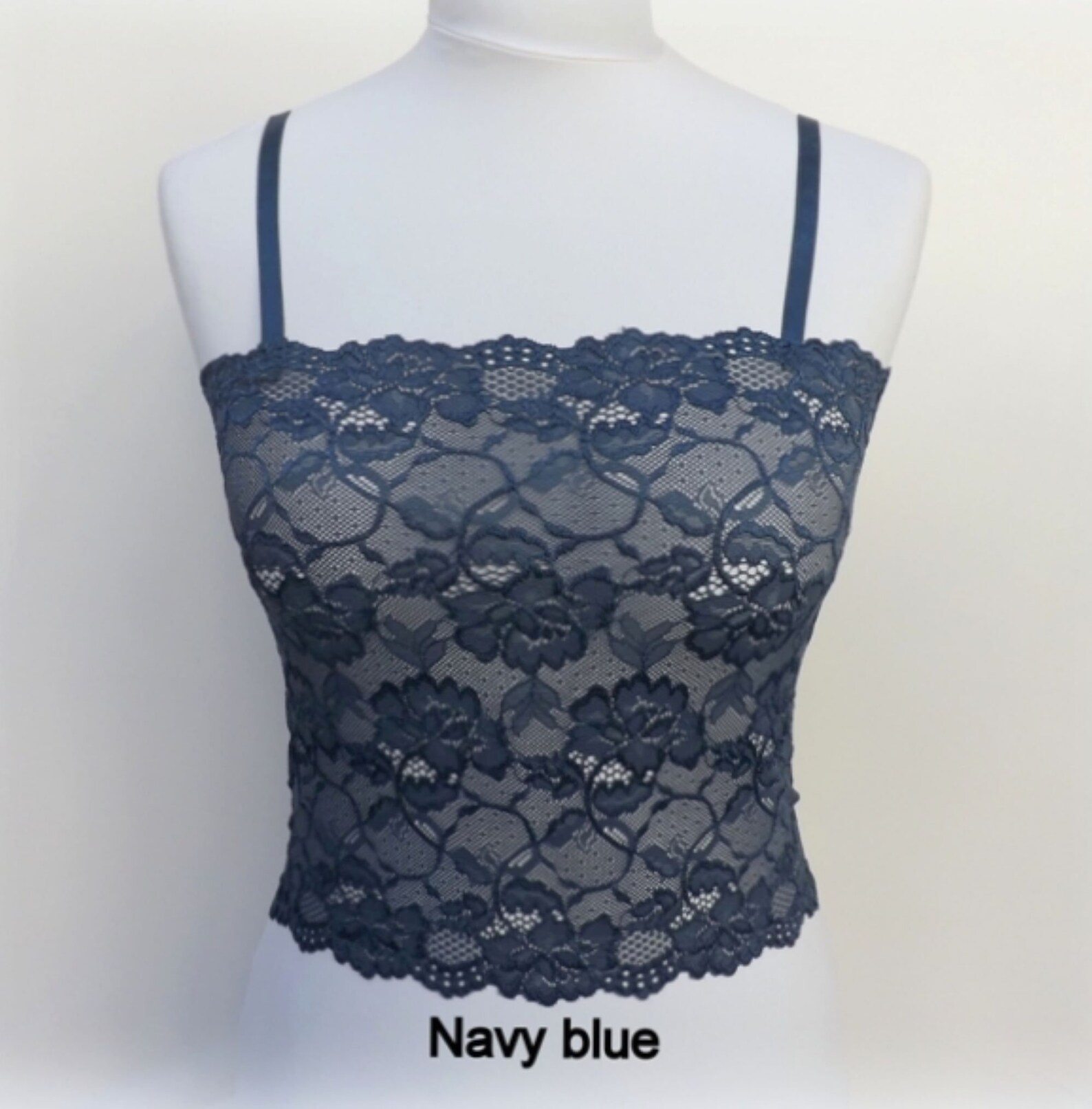 Light Blue See Through Elastic Lace Tank Top Camisole Etsy