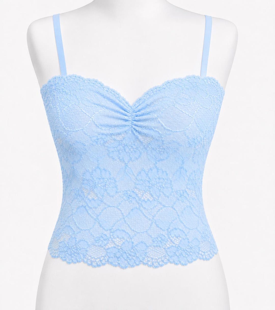 Light Blue See Through Floral Elastic Lace Tank Top Camisole - Etsy