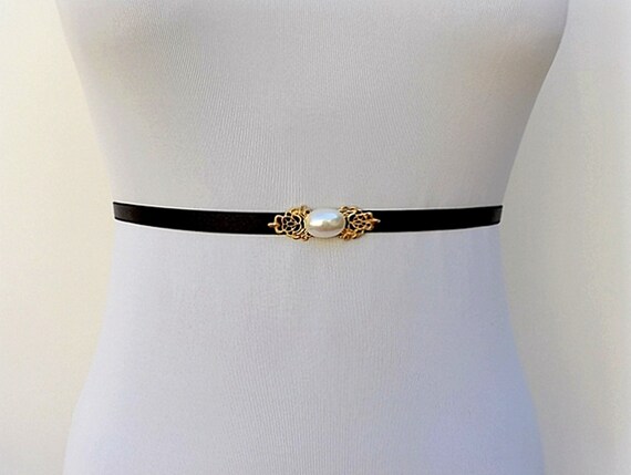 Thin gold belt cheap