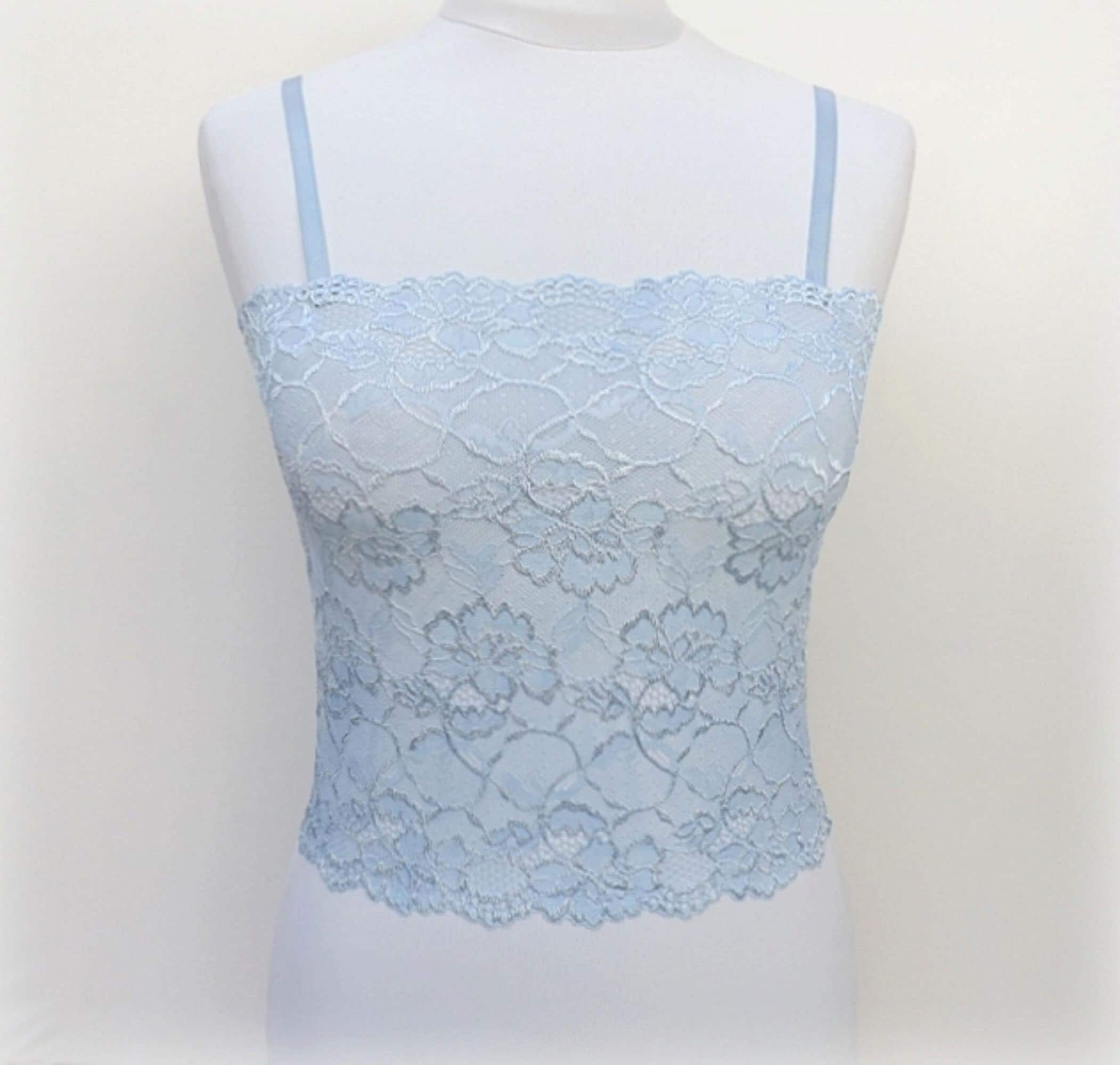 Baby blue lace top hotsell