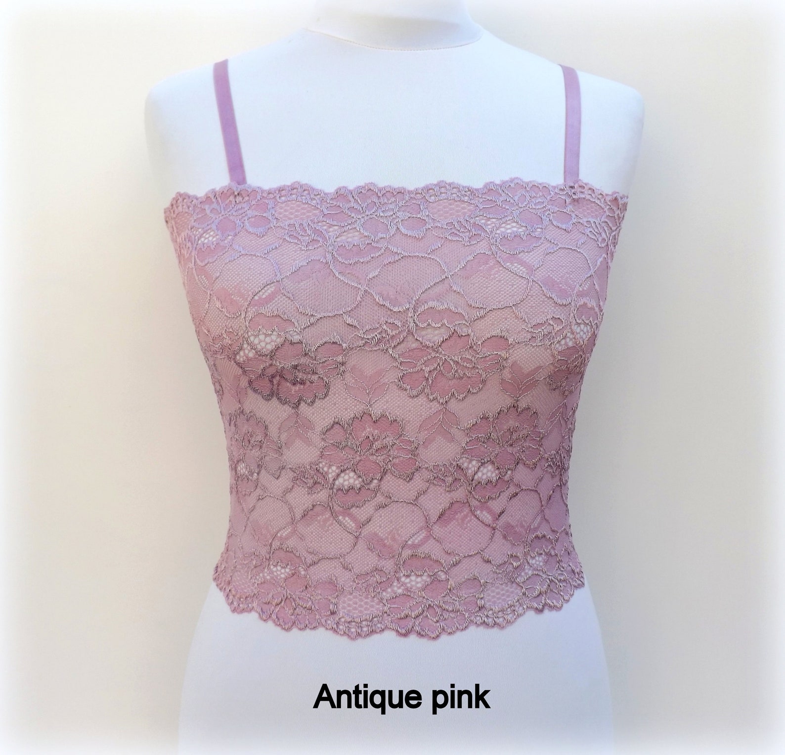 Burgundy See Through Elastic Lace Tank Top Camisole Etsy