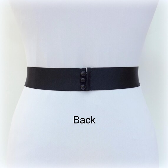 Cintura Elastica Donna Con Fibbia Strass - Larga 7cm, Vita 75-85cm, Stile Vintage - Foto 8