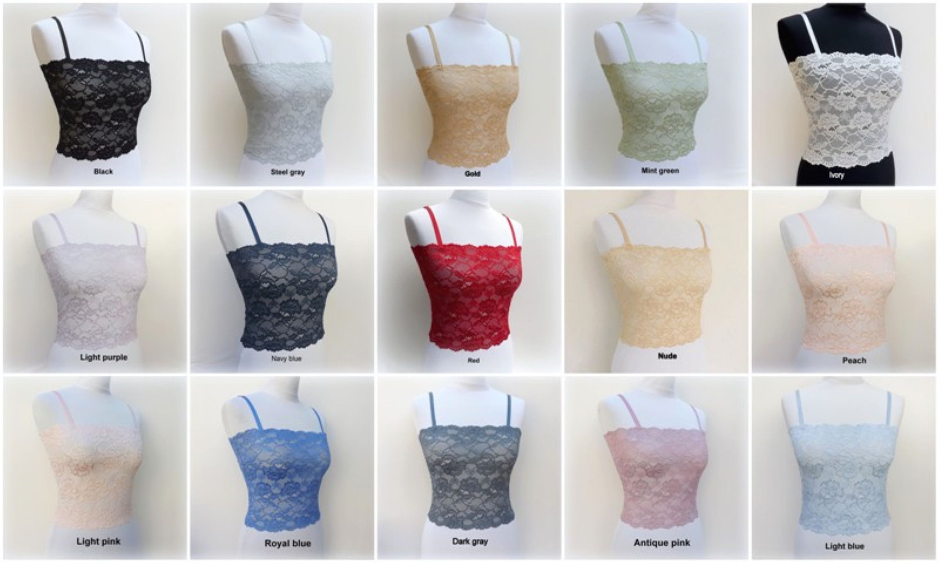 Black See Through Elastic Lace Tank Top Camisole - Etsy