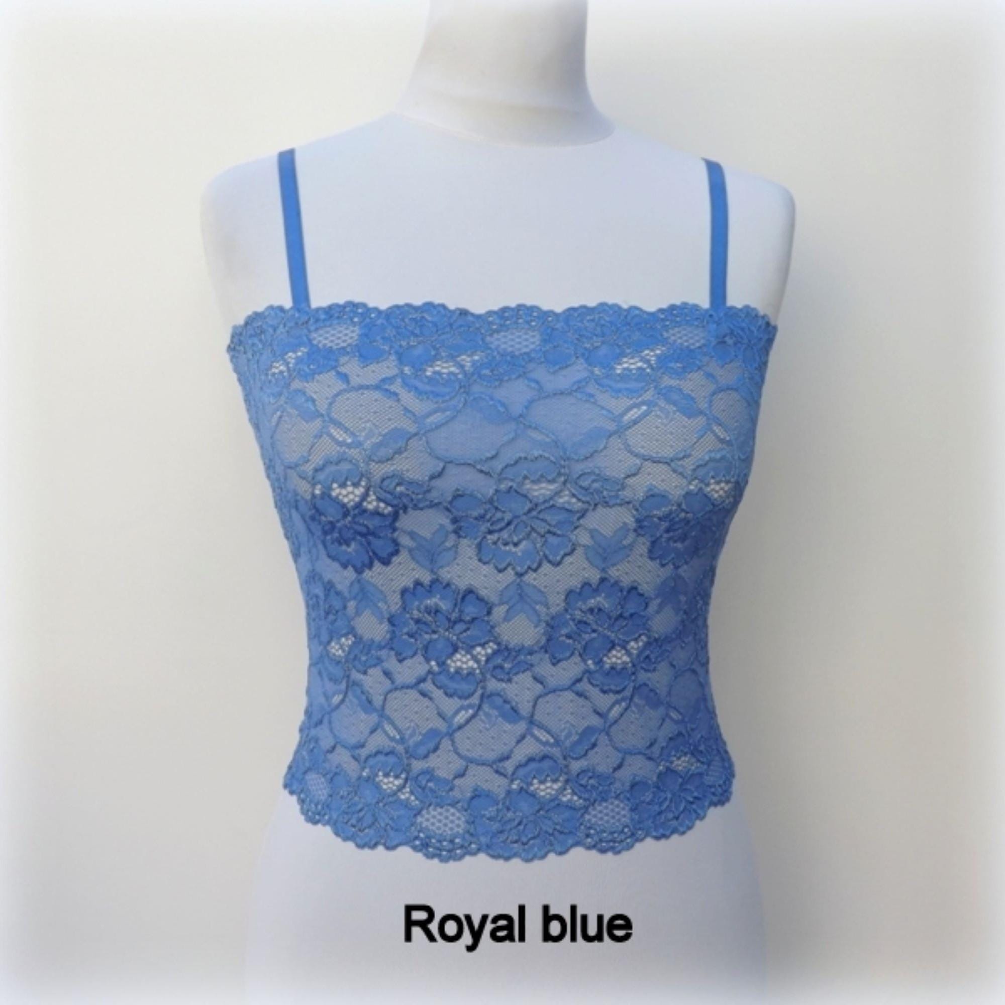 Navy Blue Lace Tank Top Camisole, Elastic Lace Cami - Etsy