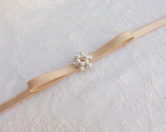 champagne bridal belt