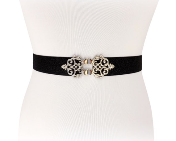 Black and top gold waist belts