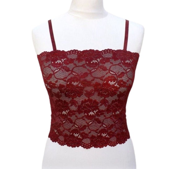Buy Amante Lace Touch Sleep Camisole - Maroon Online