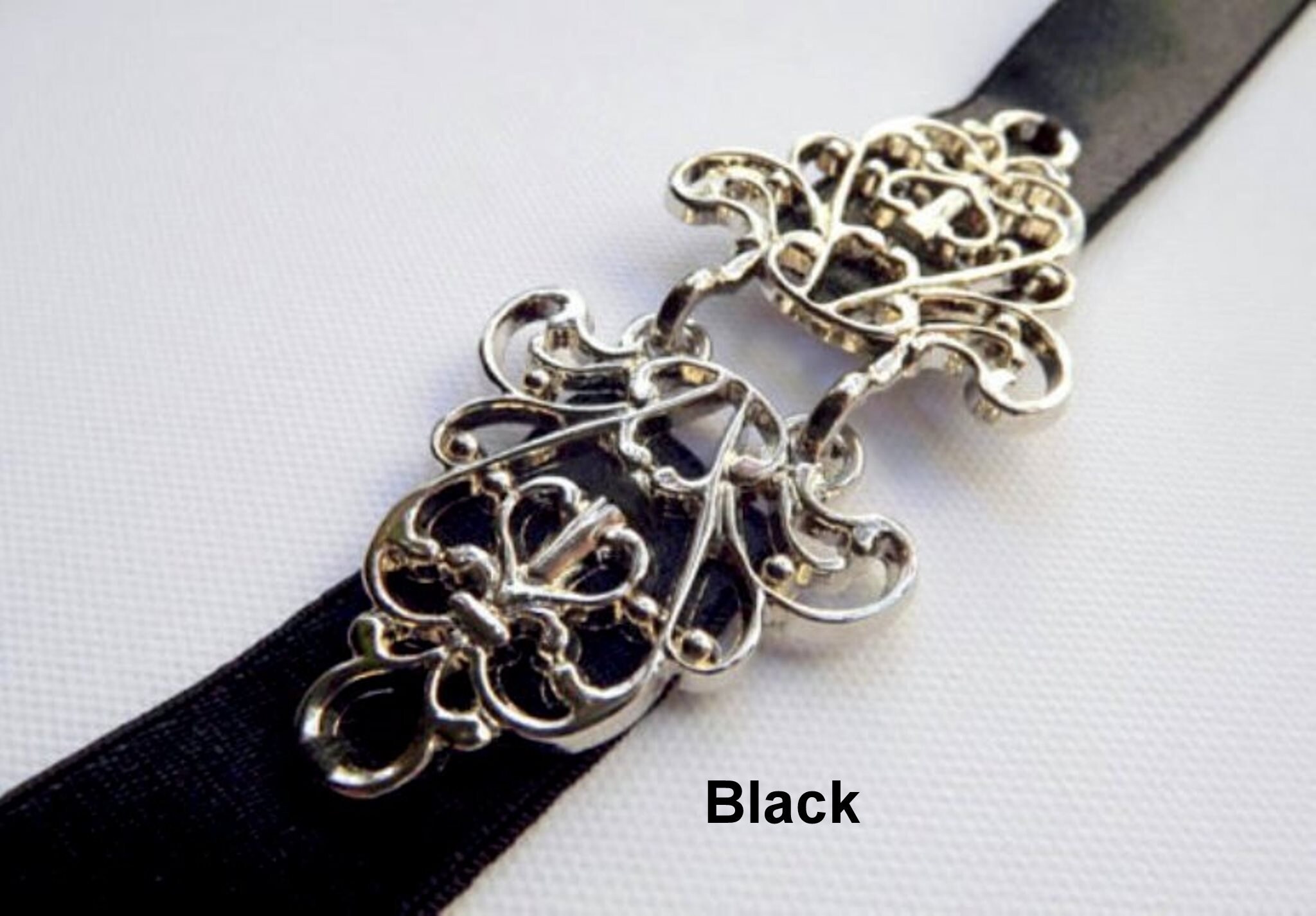Navy Blue Elastic Waist Belt With Silver Filigree Clasp | Etsy