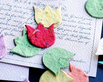 Biodegradable Confetti Seed Paper Tulips - Plantable Confetti (40pcs)