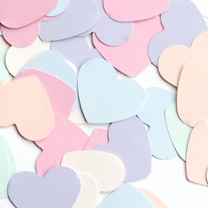 Imposta fino a 1000 pezzi di cuori di cartoncino per realizzare ghirlande - decorazioni da parete, cuori di carta per decorazioni nuziali - lotto di cuori di carta all'ingrosso - mix pastello -