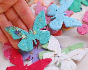 Plantable Seed Paper Butterflies – Handmade with Seeds & Petals (10 Count)