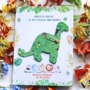Bomboniere piantabili per bambini - Set di 10 dinosauri che producono fiori - Regali di compleanno - Bomboniere per l'asilo
