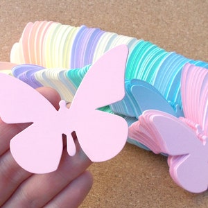 Set bis zu 1000 Stück Große Schmetterlinge zur Girlandenherstellung - Wanddekor, Hochzeitspapierschmetterlinge - Grosshandel Schmetterling Lot - Pastell Mix -