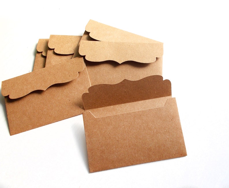 Kraft Envelopes 20 Pcs Small Kraft Cardstock Envelopes Etsy