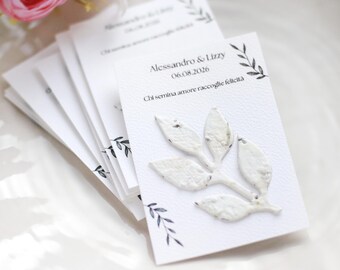 Plantable Olive branch Seed Paper Favors:  Personalized Eco-Friendly Wedding Gifts