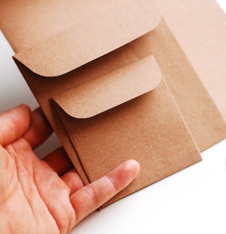 Kraft Envelopes 20 Pcs Kraft Cardstock Envelopes Etsy