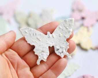 Plantable Seed Paper Butterflies – Wedding Favors, Artisan Handmade Decorations