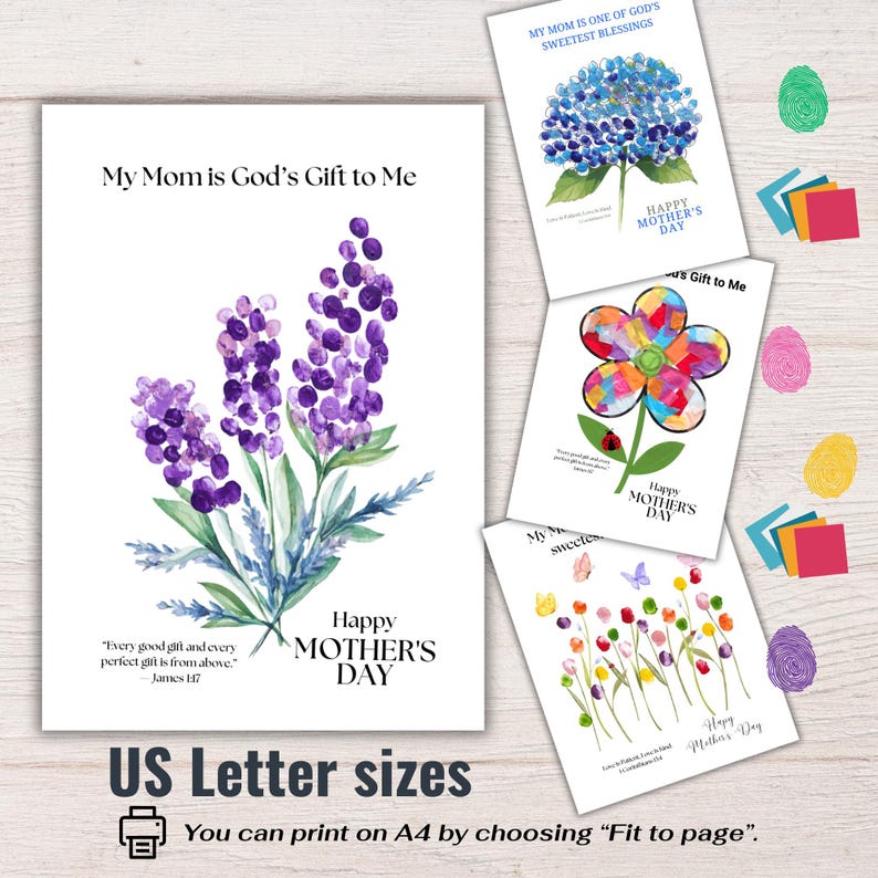 Mother’s Day Spring Flower Craft Bundle for Kids Christian Printable ...