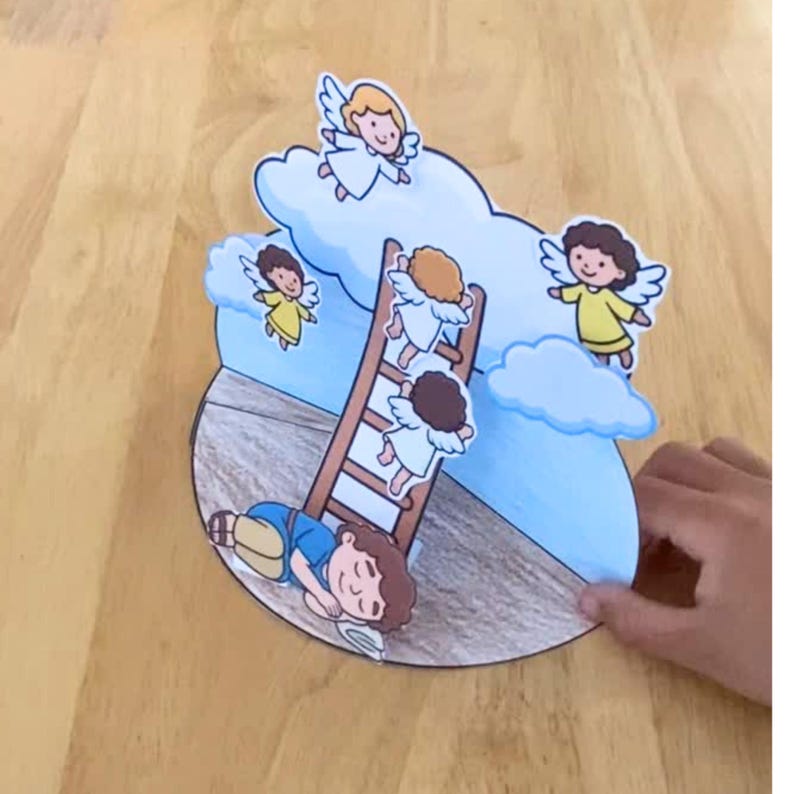 Jacob’s Ladder 3D Paper Craft for Kids, Bible Activity Sunday School ...