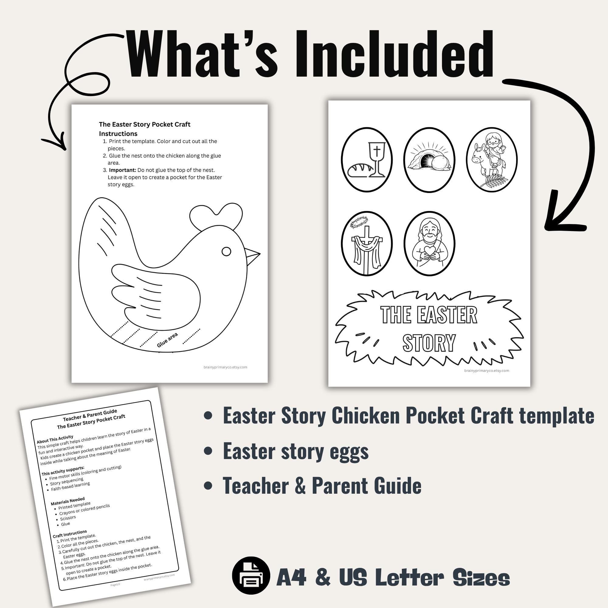 Holy Week Craft Bundle for Kids | 5 Printable Easter Crafts | Sunday ...