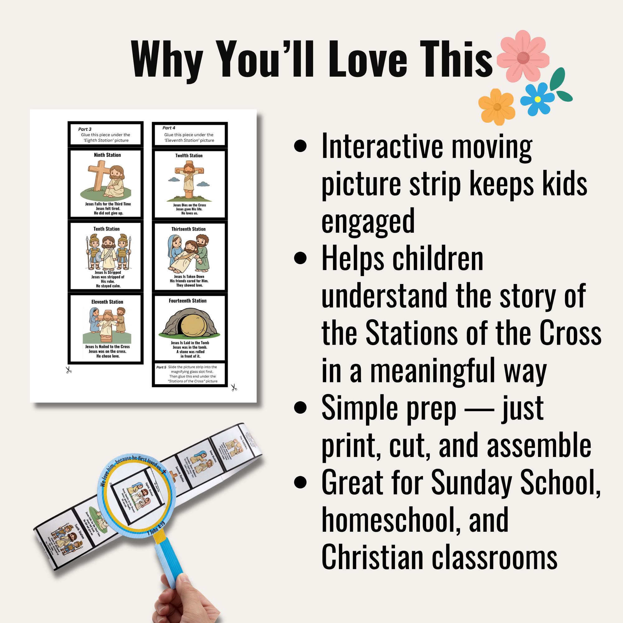 Stations of the Cross Craft | Holy Week Activity, Lent Printable ...