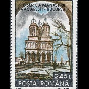 1994 Romania Postage Stamps / Historical Buildings Now Demolished / Cathedral, Opera House, Monastery, Church / Collage Fodder, Shadow Box image 5