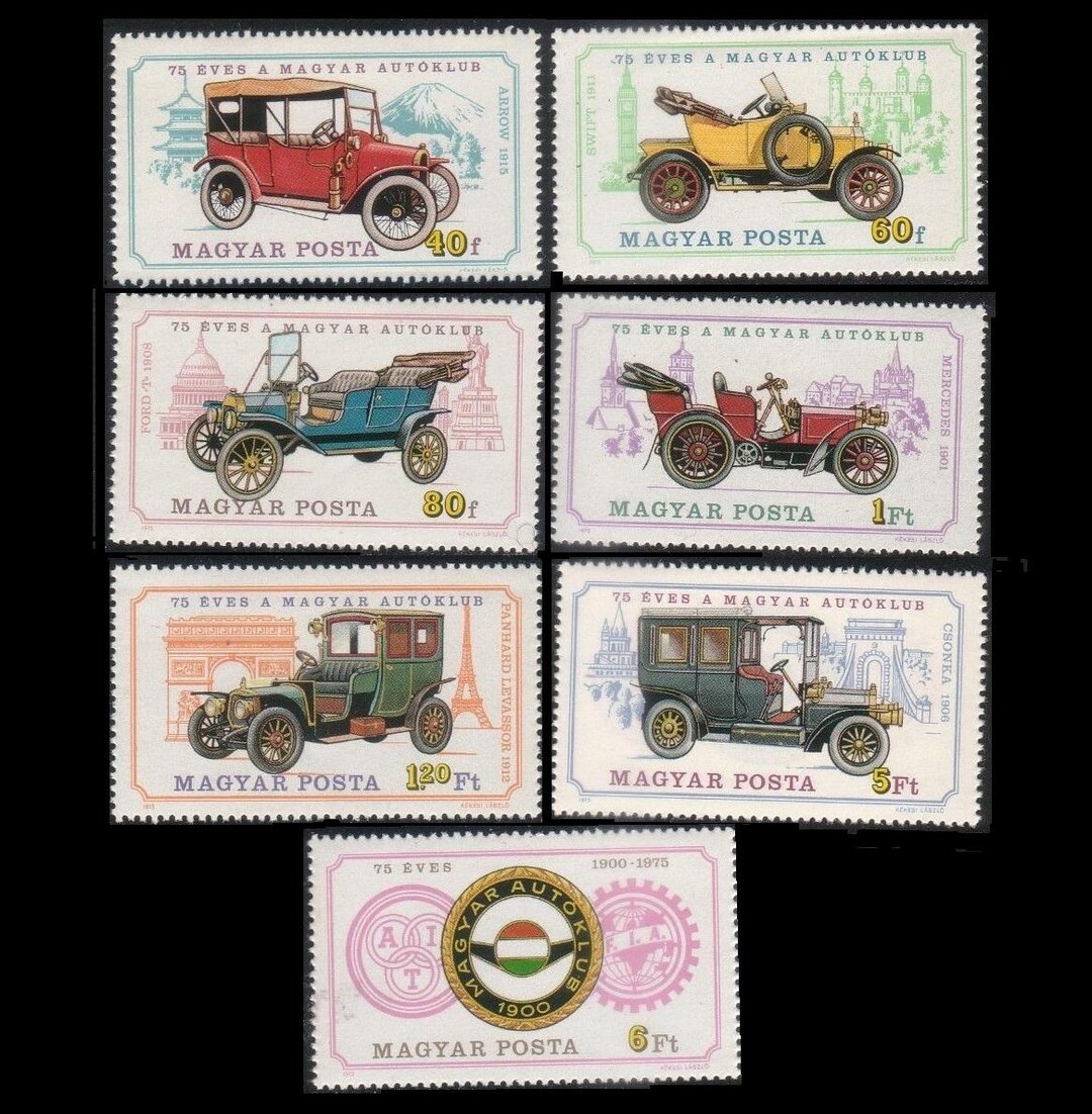 Autoclub Antique Cars Postage Stamps / Vintage Automobiles, Model T ...